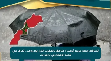 تساقط أمطار غزيرة يُرطب 7 مناطق بالمغرب خلال يوم واحد.. تعرف على كمية الأمطار في تارودانت